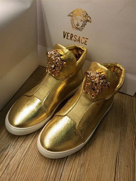 replica gold versace shoes|silver and gold versace shoes.